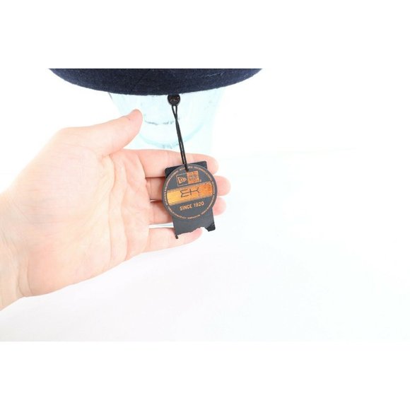 New New Era EK Collection 2015 Red Bull Spell Out Wool Fedora Bowler Hat Navy M - Picture 5 of 9